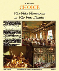 Editors Choice - The Ritz Restaurant at The Ritz London